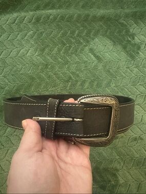 3D Genuine Leather Western Classics Belt Dark Brown 44